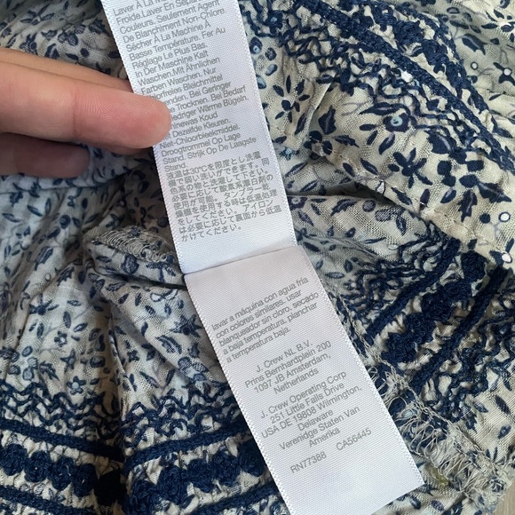 Madewell Jeanette Crop Top Florentine Floral Blue Size Large NWT Boho - Picture 13 of 15